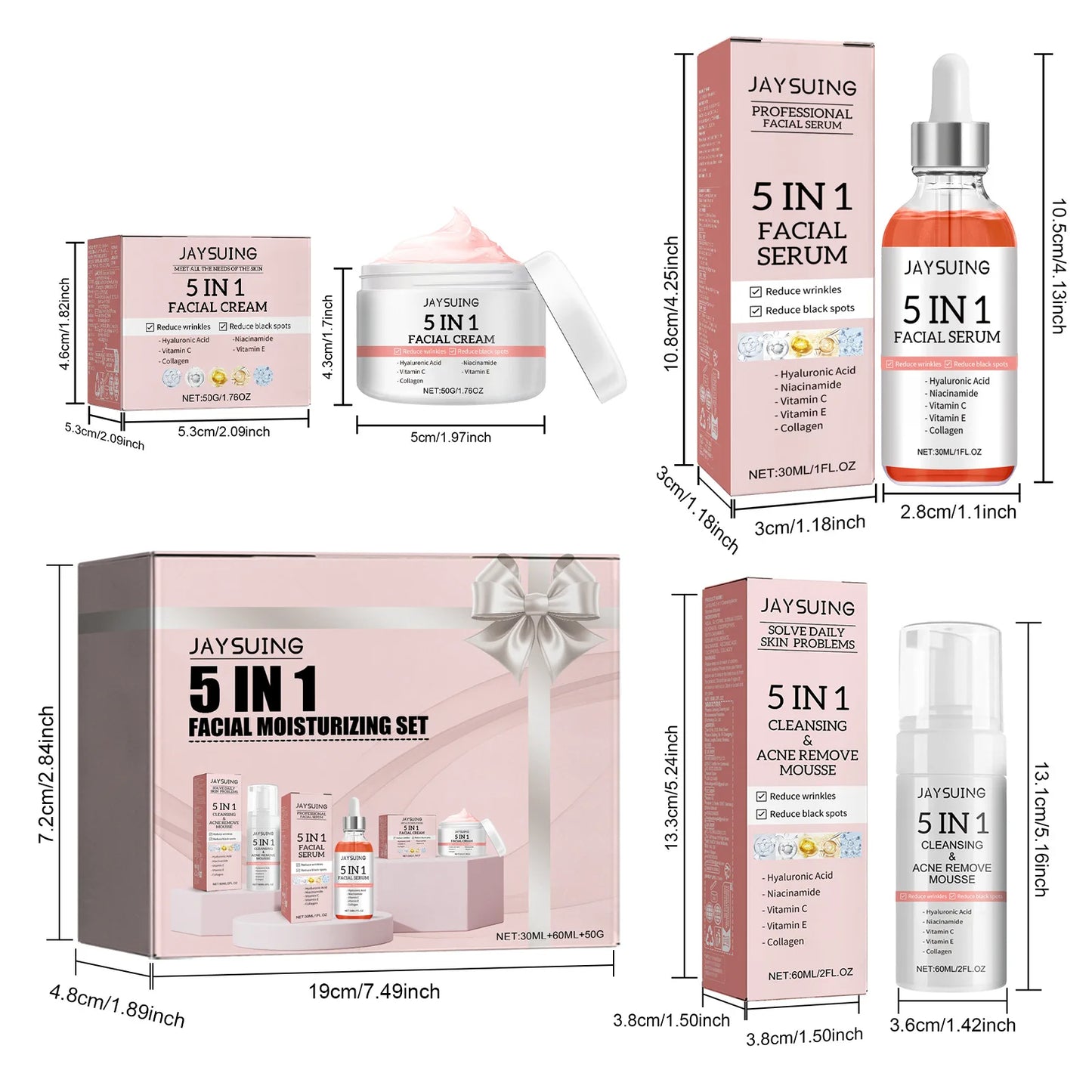🌿 Jaysuing 5-in-1 Complete Face Care Set (by Aurela)