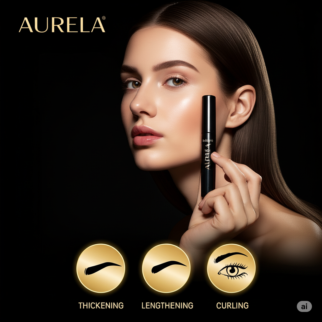 4D Black Mascara Thickening, Lengthening, Curling, Waterproof Liquid Fiber Mascara