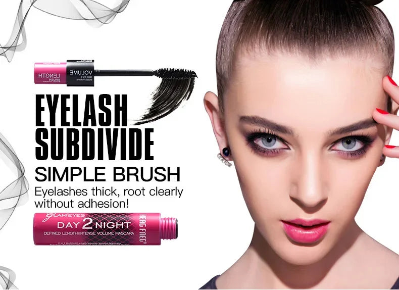 Black Curled Lashes Mascara Lengthens Eyelashes Extra Volume Long Lasting Waterproof Natural Quick Drying Lashes Female Makeup