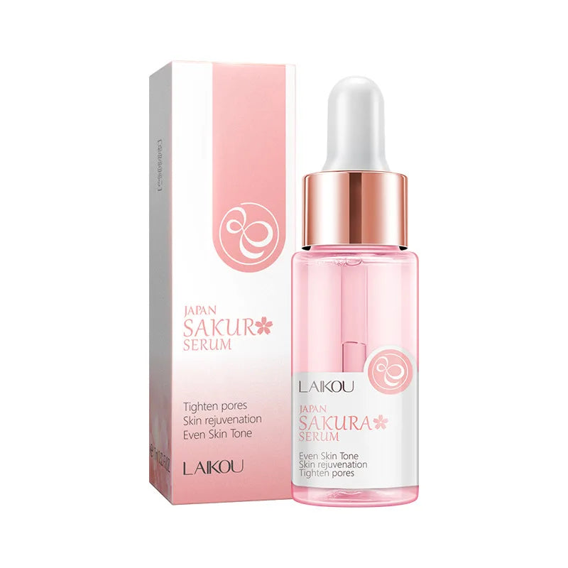LAIKOU Sakura Face Essence Anti Wrinkle Serum Shrink Pores Anti-Aging Moisturizing Dry Skin Care 17ml