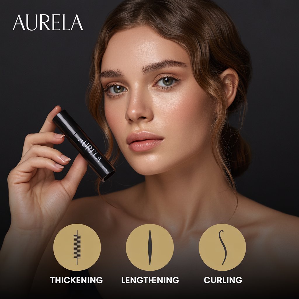 4D Black Mascara Thickening, Lengthening, Curling, Waterproof Liquid Fiber Mascara