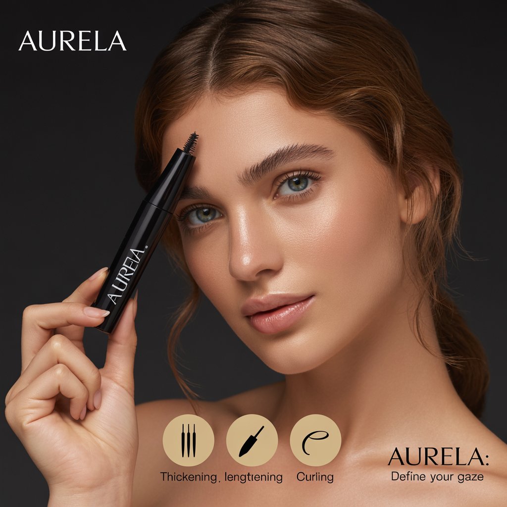 4D Black Mascara Thickening, Lengthening, Curling, Waterproof Liquid Fiber Mascara